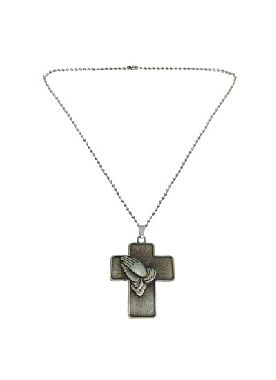 Jesus Christ Cross Silver Metal Pendant